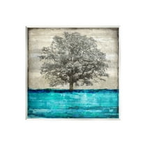 Stupell Industries Modern Turquoise Tree Collage Graphic Art Unframed Art Print Wall Art, Design by Eric Turner