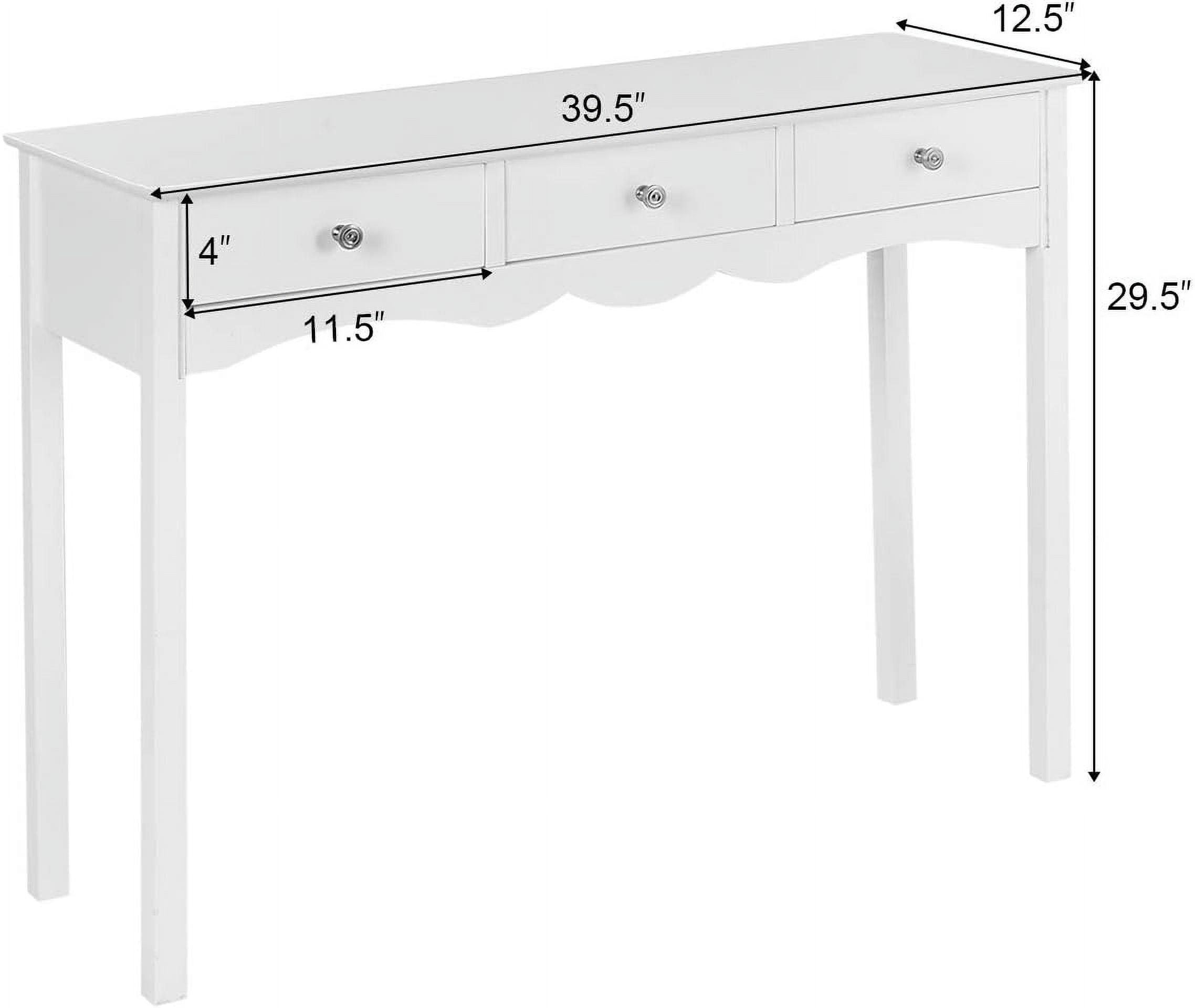 CRXX Console Table W/3 Drawers for Living Room, Bedroom, Entryway Multifunctional Usage Accent Hall Table Desk