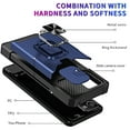 thumbnail image 2 of Heavy Duty Case for Motorola Moto G Stylus 5G 2023 with Camera Lens Sliding Cover Card Holder, Rugged Protection Shockproof Phone Cover with Rotate Ring Holder Stand Magnetic Car Mount, Navy, 2 of 7
