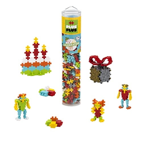 PLUS PLUS - Tubo de Juego Abierto - Mezcla de Celebración de 240 Piezas - Construcción de PLUS PLUS PLUS PLUS