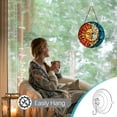 thumbnail image 5 of Sun and Moon Sun Catcher Stained Glass Window Hanging Handmade Stained Glass Suncatcher for Windows Hanging Celestial Sun Catchers Indoor Wall Decor Decoration for Garden Home Housewarming Gifts, 5 of 5