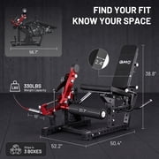 GMWD Leg Extension and Curl Machine LE08 2.0, Adjustable Leg Curl Machine with Plate Loaded, Seated Leg Extension and Lying Curl Machine for Home Gym, Leg Workout Equipment