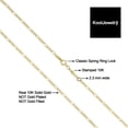 thumbnail image 3 of 10 Inch Gold Anklet for Women, Rope Chain Ankle Bracelet, Summer Beach Foot Jewelry Anklet, 3 of 4