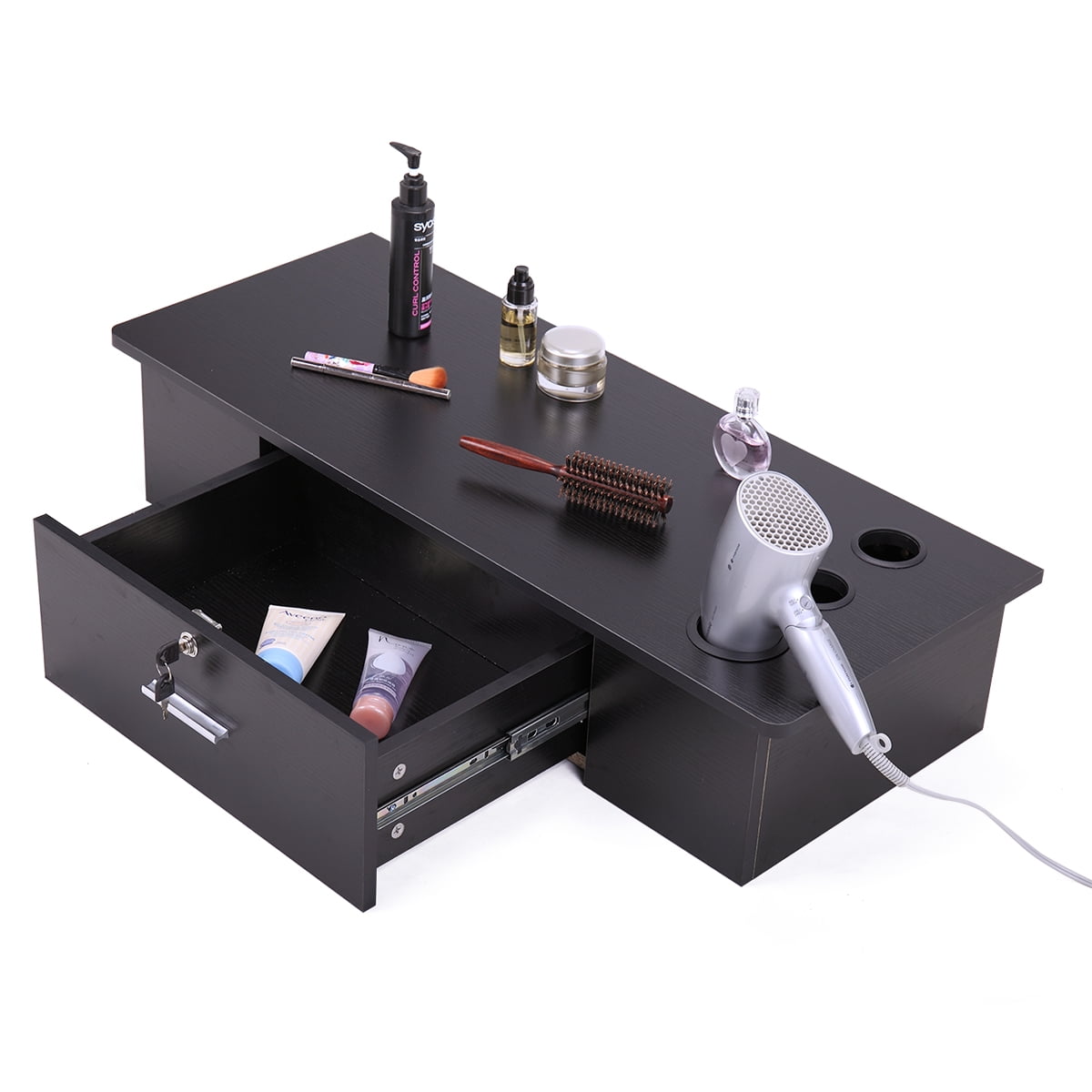 Lowestbest Wall Cabinet Salon Classic Wall, Salon Wall Mount Station, Spa Equipment Cabinet, Mount Styling Station Beauty Salon
