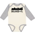 thumbnail image 3 of Inktastic Orlando Florida Skyline City Boys or Girls Long Sleeve Baby Bodysuit, 3 of 5