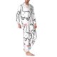 thumbnail image 2 of Balery Alpacas and Hearts Pijama para Hombre de Dos Piezas con Manga Larga, Conjunto de Dormir y Descanso Suave con Bolsillos-Small, 2 of 7
