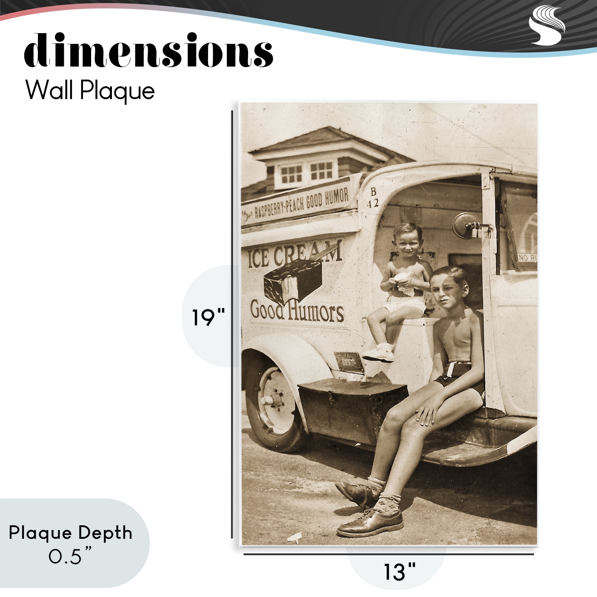 Stupell Industries Vintage Ice Cream Truck Wall Plaque Art, design by Grotto Studios