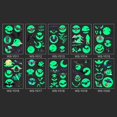thumbnail image 2 of 10 Uds pegatinas de tatuaje que brillan en la noche de Halloween, pegatinas de tatuaje con brillo temporal 3d verde fluorescente, pegatinas de tatuaje que brillan en la noche de murciélago, 2 of 5