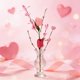 thumbnail image 4 of FELTECHELECTR 4Ud Flores Artificiales Decorativas Rosas Con Picking De Corazones Para San Valentín, 4 of 6
