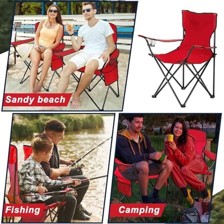 Camping Chair,Portable Lightweight Foldable Chair,Camping Directors Chairs Supports 250 Pounds for Adults,Compact Design Padded Camping Chair with Cup Holder for Outdoor Camp, Hiki