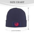thumbnail image 3 of ZICANCN American Flag Skull Purple Print Knit Beanie Hat, Winter Cap Soft Warm Classic Hats for Men Women, Navy Blue, 3 of 8