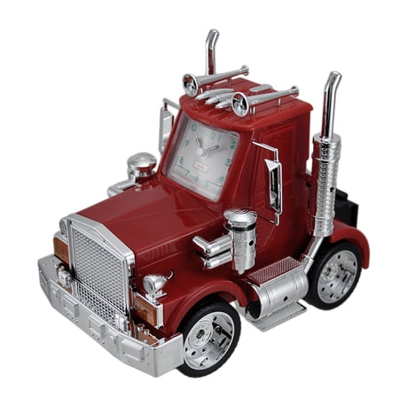 North American Big Rig Red Semi Truck Alarm Clock w/Lights & Sound ...
