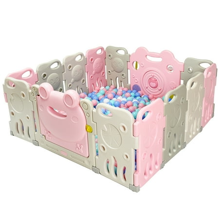 Topbuy Baby Playpen 14 Panels Foldable Kids' Safety Activity Center ...