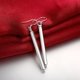 thumbnail image 4 of Pendientes colgantes de barra larga chapados en plata de ley 925 minimalistas para mujer, gancho elegante que cuelga, joyería geométrica simple de moda hipoalergénica para Fo, 4 of 5