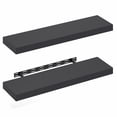 thumbnail image 4 of Furinno TANNA Set of 2 9x35 2" Thick Wall Shelf Invisible Bracket Americano, 4 of 4