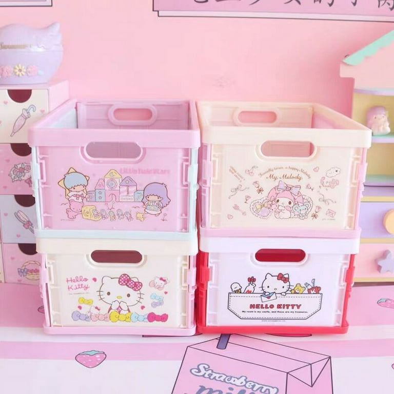 Sanrio Hello Kitty Desktop Storage Box Cute Kuromi Folding