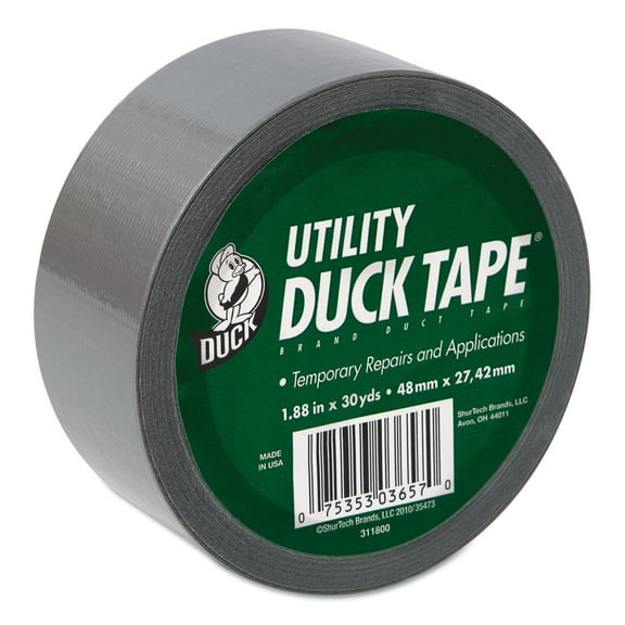 Duck Basic Strength Duct Tape 5.5mil 1.88" x 30yd 3" Core Silver 1154019