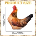 thumbnail image 3 of Chicken Shaped Pillow Decorative Pillows Couch Pillows Bedroom Pillow Funny Realistic Rooster Animal Cushion Sofa Rustic Home Decor Pillow 12.99x13.78 Inch (1Pcs), 3 of 9