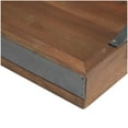 thumbnail image 4 of DecMode 18", 20", 16"W Brown Wood  Tray with Black Metal Handles, 3-Pieces, 4 of 8