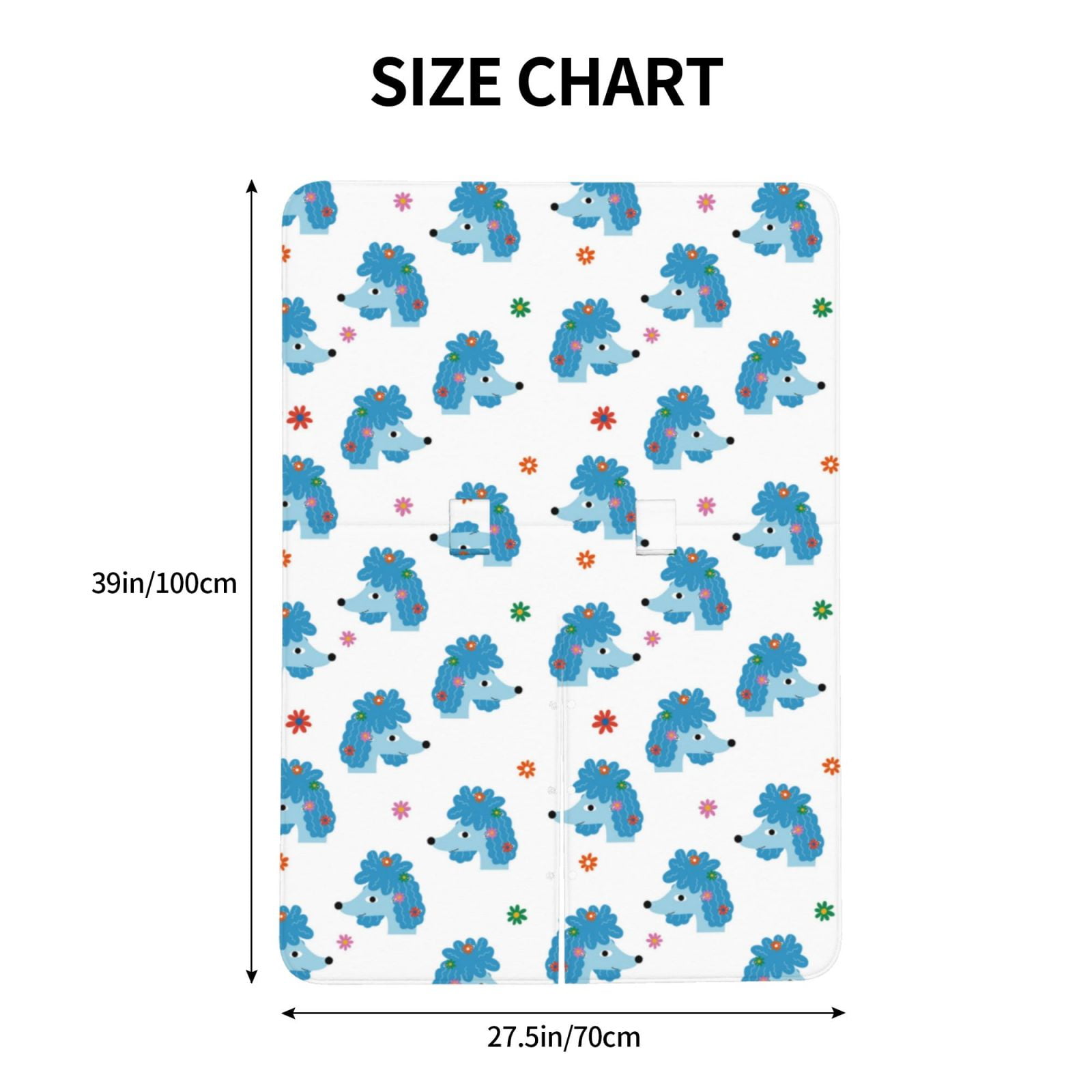 Car Seat Cover Baby - Blue Cute Poodle Dog Flower Breathable Infant Car Seat Cover for Baby Carseat, Lightweight Comfort Baby Essentials Must Haves Newborn Stuff for Girl Boy