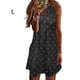 thumbnail image 3 of Vestido informal Qarigey bohemio elegante estampado playero vacaciones verano negro L, 3 of 6