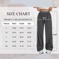 thumbnail image 5 of TEMOFON Womens Pants Casual Summer Sweatpants Elastic Waistband with Pockets Comfy Wide Leg Pants for Jogging Dark Grey XL, 5 of 10