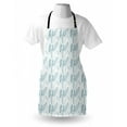 thumbnail image 3 of Teal and White Apron Pastel Colored Grunge Looking Feathers Flying Bohemian Ethnic, Unisex Kitchen Bib Apron with Adjustable Neck for Cooking Baking Gardening, Teal Dark Blue White, by Ambesonne, 3 of 3