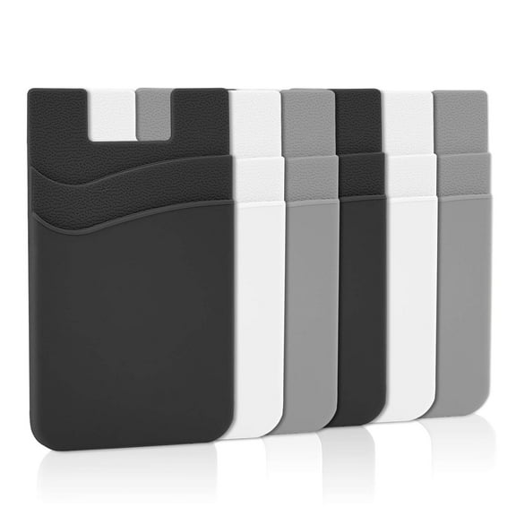 Phone Wallet, Card Holder for Back of Phone Stick on Cellphone Cases Great Storage Compatible for iPhone/Android/Samsung Galaxy