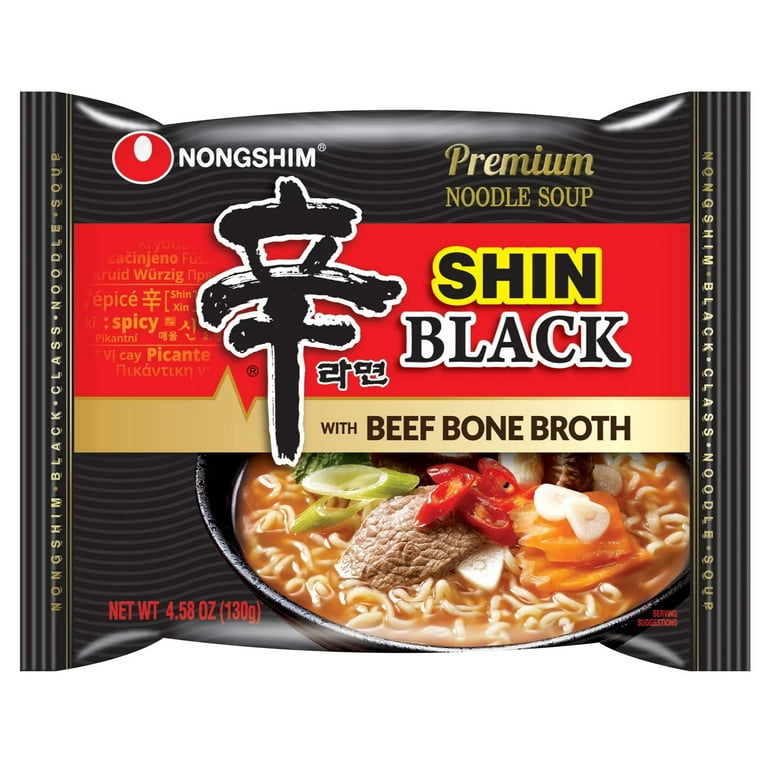 Nongshim Spicy Pot-au-feu Flavor Shin Black Noodle Soup, 4.58 oz