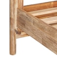 thumbnail image 3 of Cid Tori Queen Bed- Fluted Headboard- Low Profile Platform- Natural Brown, 3 of 10