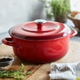 thumbnail image 2 of Merten & Storck 5.3QT Dutch Oven with Lid, Lightweight Enameled Iron, Oven Safe, Metal Utensil Safe, Red, 2 of 10
