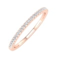 thumbnail image 1 of 1/10 ctw 10K Rose Gold Natural Diamond Ladies Wedding Anniversary Stackable Ring (Ring Size 5.5), 1 of 6