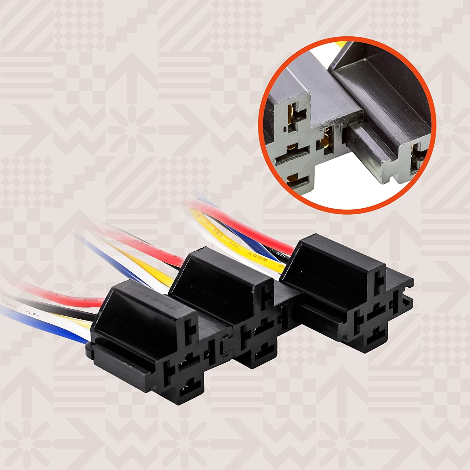 2 Pack JD1914 12V 40A SPDT 5-Pin Automotive Relay With Socket & Wiring Harness