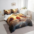 thumbnail image 4 of Manfei Red Winter Robin 7-Piece Bedding Comforter Set for Kids, 3D Jungle Bird King Bedding Sets, Merry Christmas Bed Sheets, Lightweight Room Decor, 4 of 8