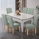thumbnail image 5 of Funda elástica para comedor, protector de asiento elástico para cocina, funda lavable de tela para el hogar, restaurante, banquete de bodas, protección completa, diseño con estampado de hojas., 5 of 6