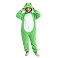 thumbnail image 5 of Ruyang Kids Plush Hooded Jumpsuit Frog Animal Long Sleeve Zip Up Bodysuits Toddler Boys Girls Holiday Dress Up Role Play Outfit, 5 of 9