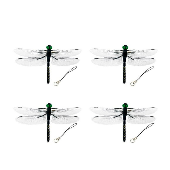 Natural Buzz Defenst Dragonfly Clip Safe PVC Fake Bug Model with Warning Colors Chemical-Free Buzz Defenst for Camping, Fishing, Gardening