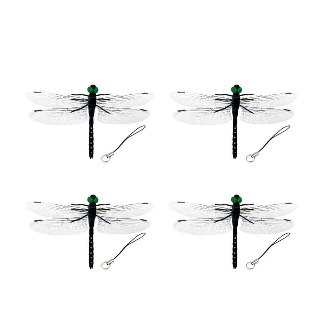 Pekkaxy Modèle Réaliste de Libellule, Envergure de 5,5 Po, PVC Peint à la Main, Répulsif Naturel pour Activités Extérieures, Idéal pour le Camping, la Pêche et la Décoration de Jardin