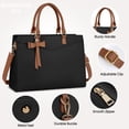 thumbnail image 4 of Bolsa para portátil RAINSMORE, piel sintética, 15,6 pulgadas, impermeable para mujer, 4 of 8