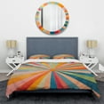 thumbnail image 3 of Designart "Colorful Mid Century Optical Charm I" Abstract Bedding Covert Set - Abstract Midcentury Multi-Color Mid-Century Bed Set With 1 Sham, 3 of 6