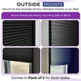 thumbnail image 6 of Sleepy Time Tracks Light Blockers for Blinds - Original PVC Light Blocking Strips for Blinds, Window Light Blockers for Blackout Shades, Made in USA (60" Removable Black), 6 of 14