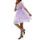 thumbnail image 3 of Sunloudy Vestido de princesa de malla para mujer, Adultos Transparente Color sólido Manga farol Cuello cuadrado Una pieza Sunloudy S, M, L, 3 of 10