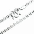 thumbnail image 3 of K-KED Pt950 Pure Platinum 950 Chain Necklace For Women 0.9mm/1.2mm/1.7mm Rolo Chain-42cm/16.5inch-1.2mm 2.3-2.5g, 3 of 9