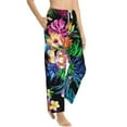 thumbnail image 2 of Xecao Colorful Flowers Women's Straight Lounge Pajama Pants: The Epitome of Relaxed Sleepwear, 2 of 9