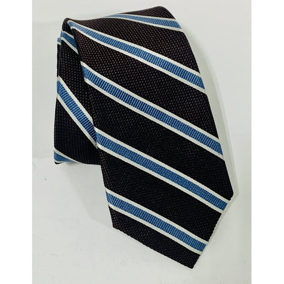 The Men's Store at Bloomingdale's Men Vertical Stripe Silk Tie, Brown/Blue