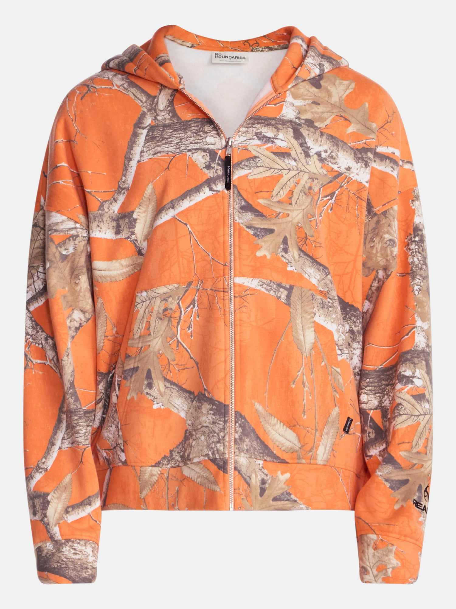 No Boundaries x Realtree Boxy Fit Heavyweight Fleece Full Zip Hoodie, Men's Sizes XS-4XLT