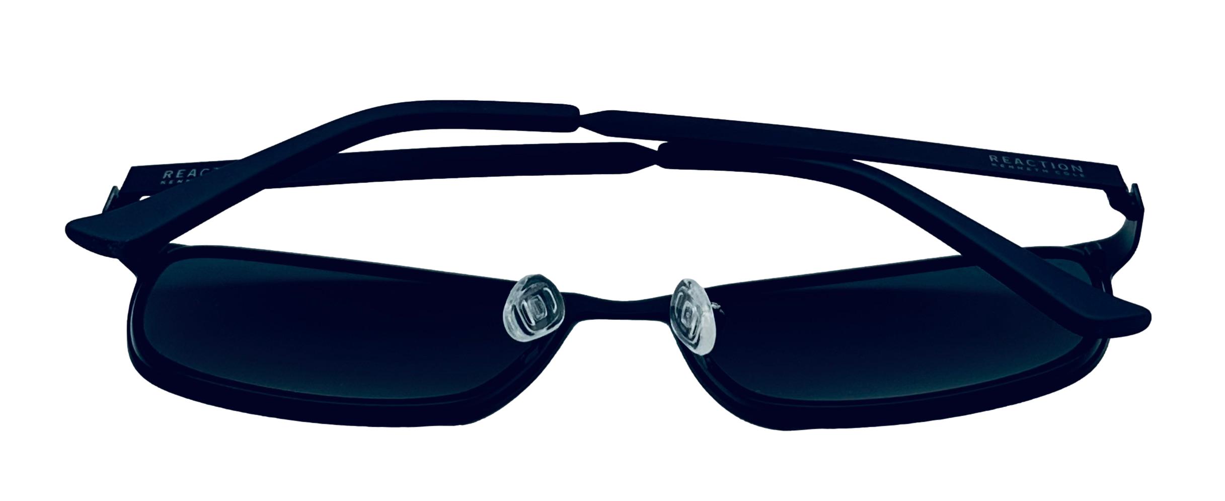 Kenneth Cole Reaction Mens Sunglass Dark Blue Metal Rectangle, KC1329. 91C