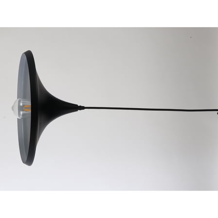 Modern Pendant Light - Black Finish, Adjustable Height, Retro Design for Kitchen, Dining Room, Bedroom