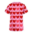 thumbnail image 5 of Valentines Day Scrub Tops Women, Heart Blouses for Women, Short Sleeve V Neck Shirts Women's Valentine's Day Printed Blouse with Pockets Nurse Tops Short Sleeved V-Neck Tops Shirt, 5 of 5
