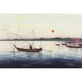 thumbnail image 3 of Koson, Ohara 24x17 Black Modern Framed Museum Art Print Titled - Boats and setting sun, 3 of 5